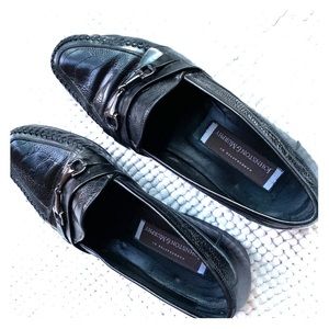 Men’s Italian crocodile print leather dress shoes